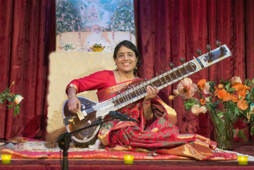 Reshma Playing Sitar